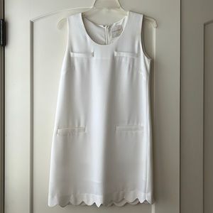 Line & Dot white scallop dress